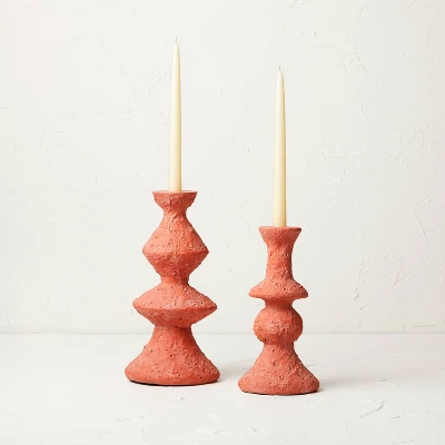 Tall Clay Taper Candle Holder Red - Opalhouse™ Designed With Jungalow™ 3 Tall Clay Taper Candle Holder Red - Opalhouse™ Designed With Jungalow™ - Image 3