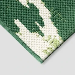 7' X 10' Peacock Ikat Outdoor Rug Green - Opalhouseā¢