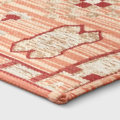 5'x7' Tapestry Rectangular Woven Outdoor Area Rug Red/Pink - Opalhouse™ 2 5'x7' Tapestry Rectangular Woven Outdoor Area Rug Red/Pink - Opalhouse™ - Image 2