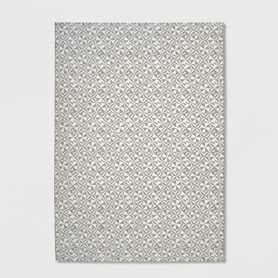 Cameo Outdoor Rug Gray/White - Opalhouse 5 Cameo Outdoor Rug Gray/White - Opalhouse - Image 5