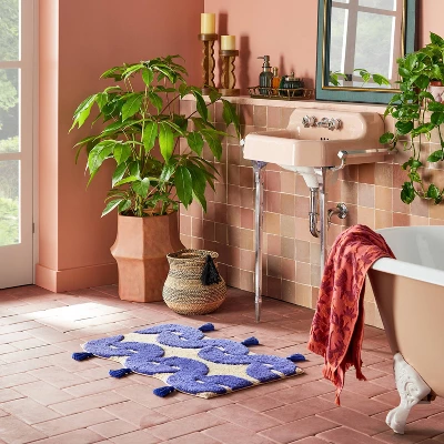 Concentric Wave Blue Bath Rug Blue - Opalhouse™ Designed With Jungalow™ 1 Concentric Wave Blue Bath Rug Blue - Opalhouse™ Designed With Jungalow™