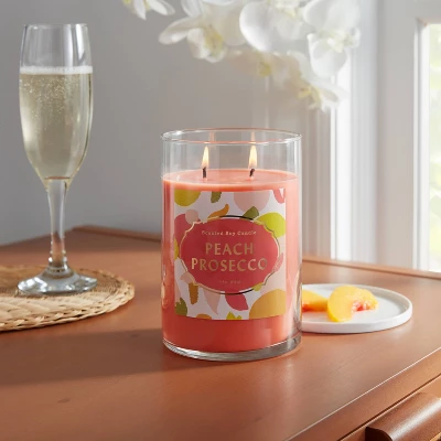 21.5oz Lidded Glass Jar 2-Wick Candle Peach Prosecco - Opalhouse™ 1 21.5oz Lidded Glass Jar 2-Wick Candle Peach Prosecco - Opalhouse™