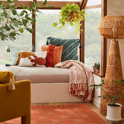 Two Lizard Punch Needle Lumbar Throw Pillow - Opalhouse™ Designed With Jungalow™ 1 Two Lizard Punch Needle Lumbar Throw Pillow - Opalhouse™ Designed With Jungalow™