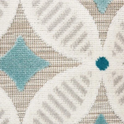 5' X 7' Quatrefoil Outdoor Rug Aqua - Opalhouse™ 2 5' X 7' Quatrefoil Outdoor Rug Aqua - Opalhouse™ - Image 2