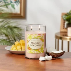 Glass Jar Mango Coconut Candle - Opalhouseâ„¢