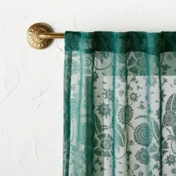 66"-120" Medallion Snap Grip French Curtain Rod Brass - Opalhouse™ Designed With Jungalow™ 4 66"-120" Medallion Snap Grip French Curtain Rod Brass - Opalhouse™ Designed With Jungalow™ -Opalhouse GUEST 87d1fd25 149c 4ac9 ba4a b0daa5af47d6 1