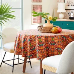 70" Cotton Calling In The Abundance Round Tablecloth With Tassels - Opalhouseâ„¢ Designed With Jungalowâ„¢