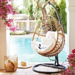 Britanna Patio Hanging Egg Chair - Natural - Opalhouseā¢