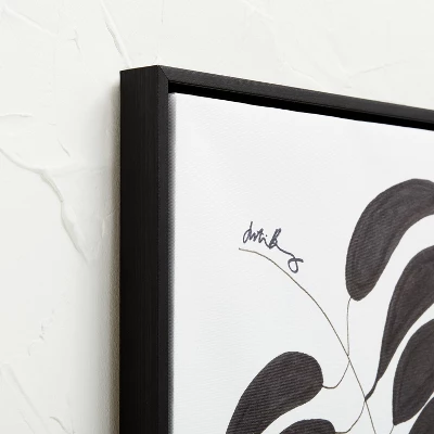 (Set Of 2) 16" X 20" Leaf Duo Framed Canvases Black - Opalhouse™ Designed With Jungalow™ 2 (Set Of 2) 16" X 20" Leaf Duo Framed Canvases Black - Opalhouse™ Designed With Jungalow™ - Image 2