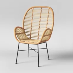 Lily Rattan Armchair With Metal Legs - Assembly Required - Opalhouseâ„¢