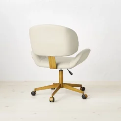 Mahonia Faux Leather Office Chair Cream/Aged Brass - Opalhouse™ Designed With Jungalow™ 8 Mahonia Faux Leather Office Chair Cream/Aged Brass - Opalhouse™ Designed With Jungalow™ -Opalhouse GUEST c063500a 216c 4d23 8174 81e648410040