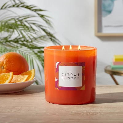 28oz Glass Citrus Sunset Candle Orange - Opalhouse™ 1 28oz Glass Citrus Sunset Candle Orange - Opalhouse™