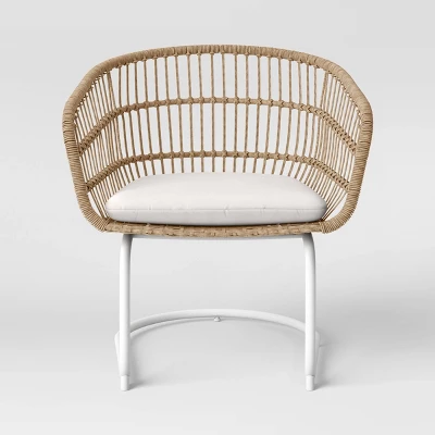 Southport 3pc Motion Patio Chat Set With Metal Legs - Natural/White - Opalhouse™ 3 Southport 3pc Motion Patio Chat Set With Metal Legs - Natural/White - Opalhouse™ - Image 3