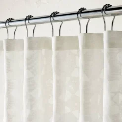 Villa Burnout White Shower Curtain - Opalhouseâ„¢ Designed By Jungalowâ„¢