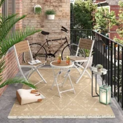 5'x7' Tapestry Rectangular Woven Outdoor Area Rug Multicolor Neutrals - Opalhouseā¢